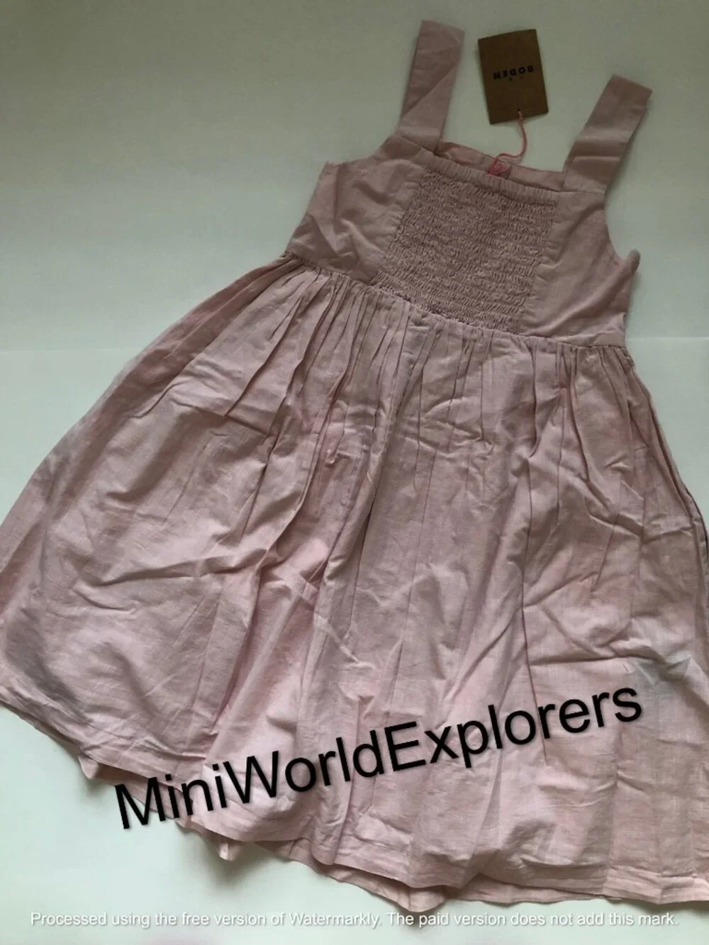 NWT Mini Boden Remy Button Through Pinafore Dress